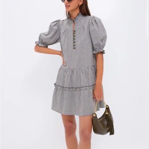 Tuckernuck Pomander Place Green Gingham Mini Selena Dress
